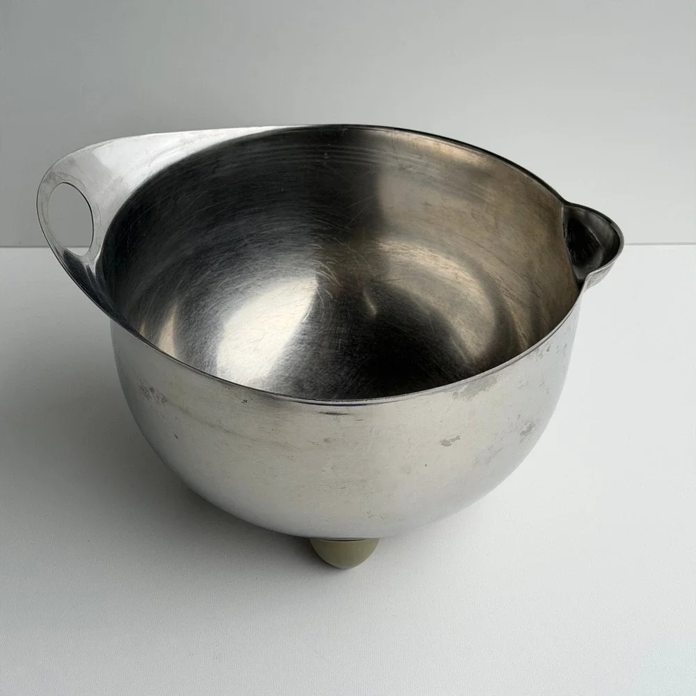 Vintage 1985 Michael Graves Design‎ Stainless Steel Footed Mixing Bowl Italian